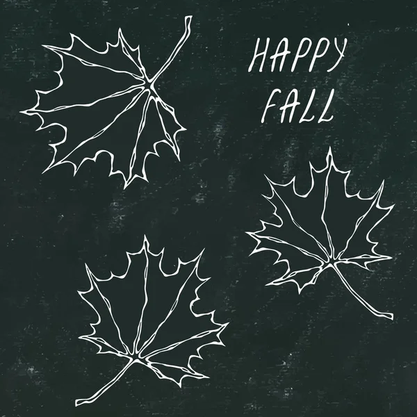 Zwart Bord Esdoornbladeren Canadese Dag Symbool Herfst Herfst Oogst Collectie — Stockvector