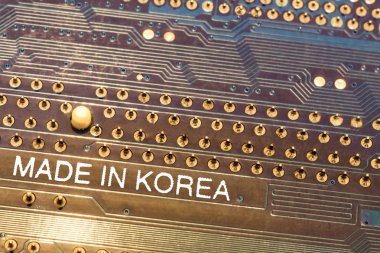 anakart. Yazıt Kore yapımı. makro fotoğrafçılık tonlama