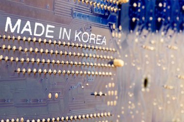 anakart. Yazıt Kore yapımı. makro fotoğrafçılık tonlama