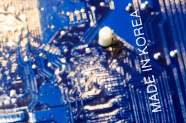 anakart. Yazıt Kore yapımı. makro fotoğrafçılık tonlama