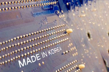 anakart. Yazıt Kore yapımı. makro fotoğrafçılık tonlama