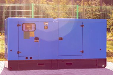 street lighting. industrial generator that generates current. reserve. there is tinting.