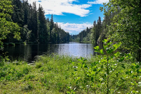 Scenic wiew over lago Dovra perto de Ostansjo, na Suécia — Fotografia de Stock