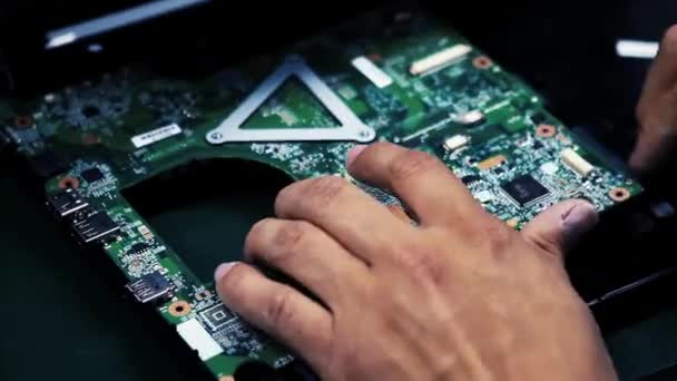 Assemblagelijn Van Electronische Borden Hardware Installatie — Stockvideo