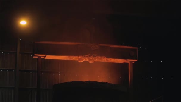 Heta Smältning Ugnen Metallindustrin — Stockvideo