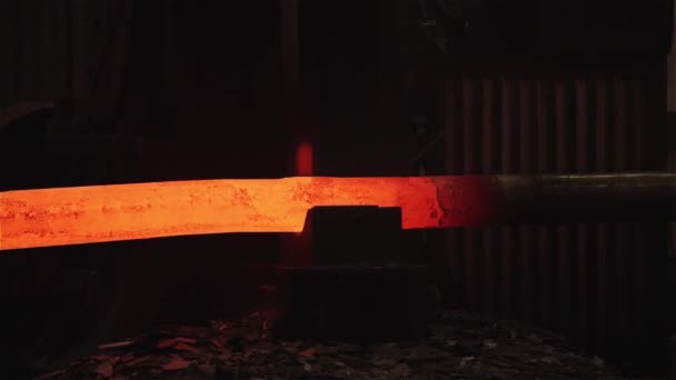 Máquina Forjar Bloco Ferro Fundição — Vídeo de Stock