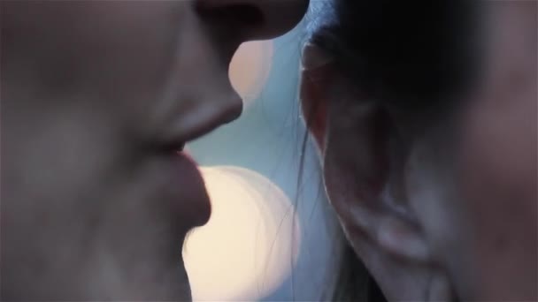 Woman Whispering Something Close — Stock Video