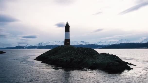 Maják Beagle Channel Argentina — Stock video