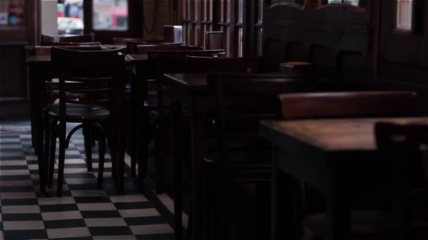 Interior Traditional Argentinean Cafe — Stock Video