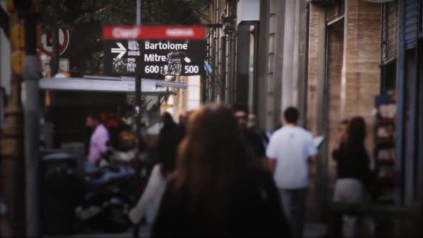 Povo Buenos Aires Caminhando — Vídeo de Stock