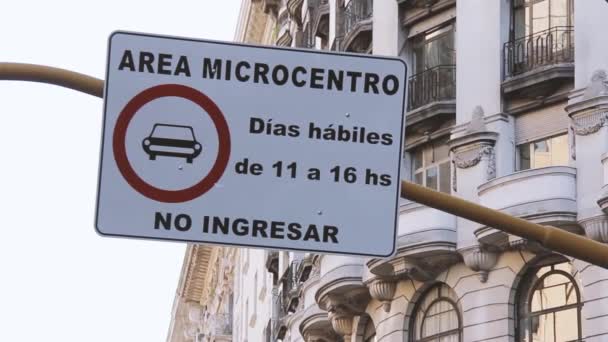 Verkeersbord Buenos Aires Argentinië — Stockvideo