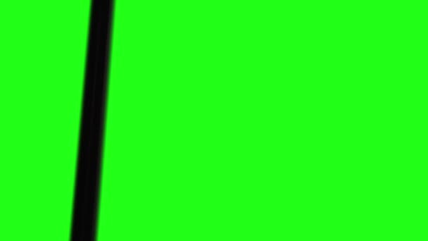 Finestra Dipartimento Con Schermo Verde Ingrandisci Velocemente Pronto Sostituire Schermo — Video Stock