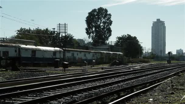 Faixas Ferroviárias Abandonadas Buenos Aires Argentina Full — Vídeo de Stock