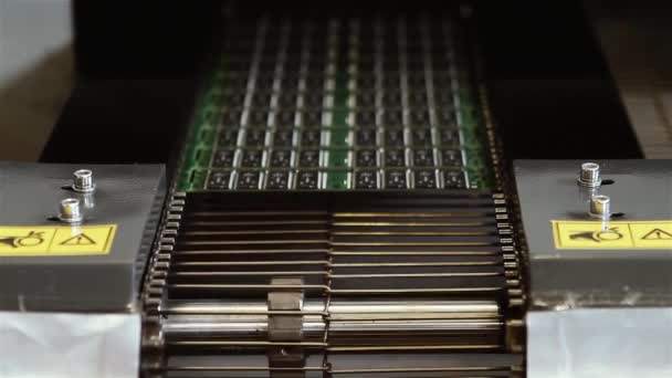 Fabricación Chips Circuito Electrónico — Vídeo de stock