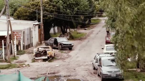 Sloppenwijken Buitenwijken Van Buenos Aires Argentinië — Stockvideo