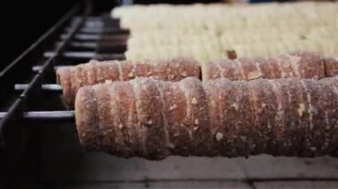 Trdelnik, sokak gıda Prag, Çek Cumhuriyeti.