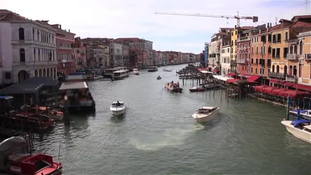 Het Canal Grande Venetië Italië — Stockvideo