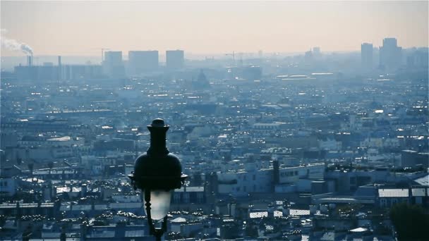 Paris View Sacr Cur Fellica Франция — стоковое видео