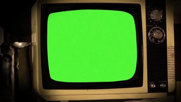 1980-as években televíziós zöld képernyő. 