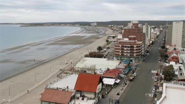 Panorama Ciudad Puerto Madryn Patagonia Argentina — Vídeos de Stock