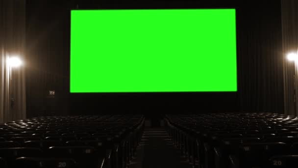 Kino Mit Grüner Leinwand — Stockvideo