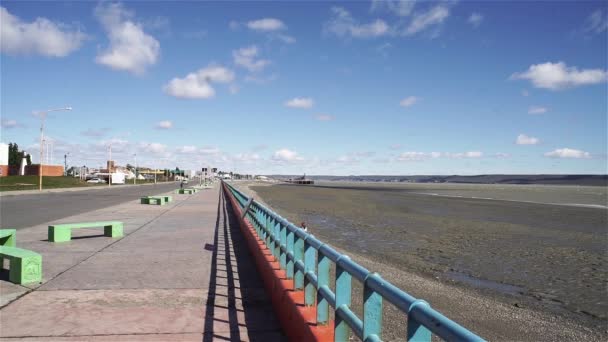 Rio Gallegos Coastline Santa Cruz Provinsen Argentina – stockvideo