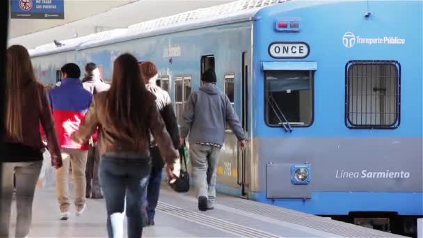 Bir Kez Tren Istasyonu Buenos Aires Arjantin — Stok video