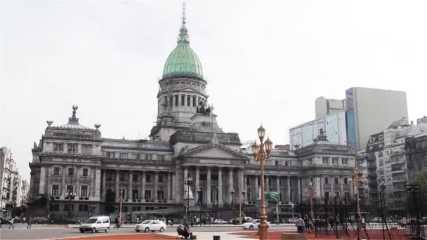 Palacio Del Congreso Nacional Argentino — Vídeos de Stock