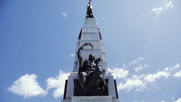 Monument Ter Herdenking Van Britse Overwinning Duitse Vloot Falklands — Stockvideo