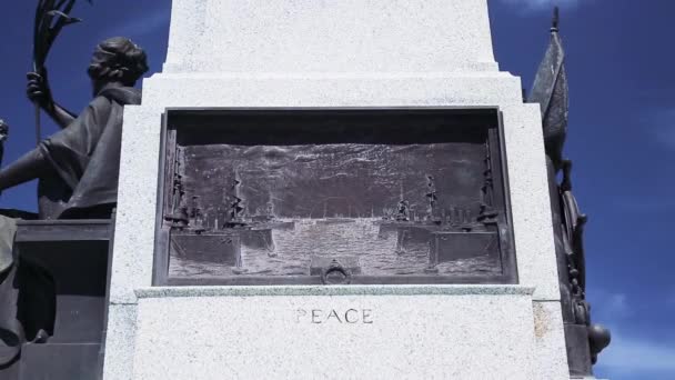 Monumento Conmemorativo Victoria Británica Sobre Flota Alemana Malvinas — Vídeos de Stock