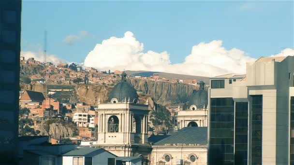 Paz Skyline Боливии — стоковое видео