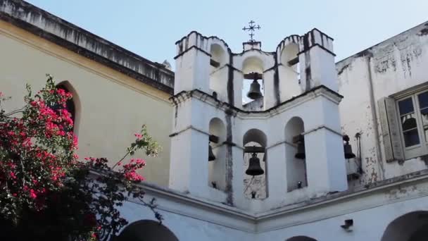 Antiguo Campanario Una Iglesia Católica Córdoba Argentina — Vídeos de Stock