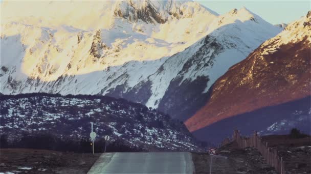 Carretera Cerca Ushuaia Provincia Tierra Del Fuego Argentina — Vídeos de Stock