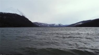 Beagle Channel Lonely Beach, Tierra del Fuego Eyaleti, Arjantin, Patagonia .