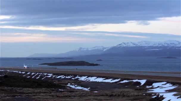 Lotnisko Runway Ushuaia Argentyna — Wideo stockowe