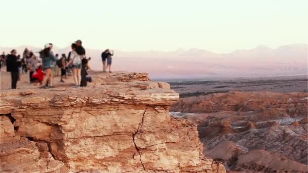 Cliff Edge Death Valley Coyote Rock Atacama Desert Cile — Video Stock