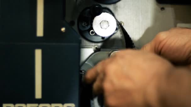 Eski Vintage Film Projektörü Close — Stok video