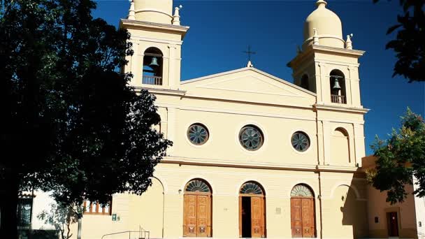 Old Church Argentine Puna — Stock Video