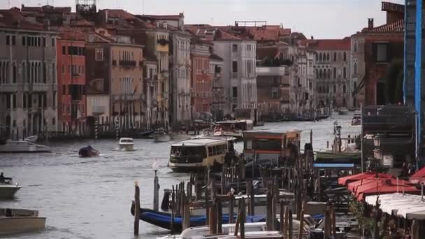 Венеция Италия 2019 Вид Большой Канал Венеции Италия Full — стоковое видео
