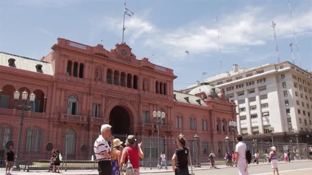 阿根廷布宜诺斯艾利斯 2019年10月12日 阿根廷布宜诺斯艾利斯总统府Casa Rosada — 图库视频影像