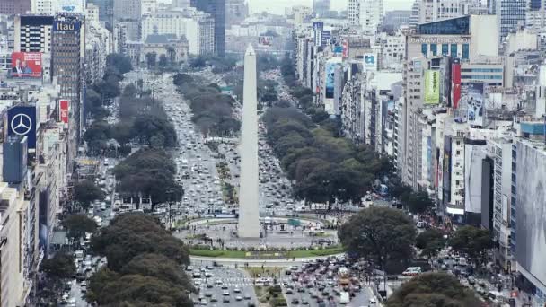 Buenos Aires Arjantin Temmuz 2015 Buenos Aires Arjantin Spanyolca Avenida — Stok video