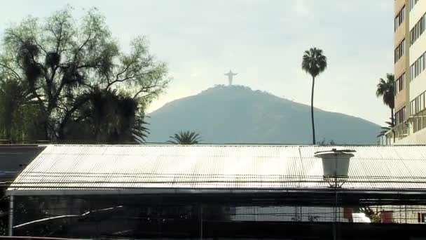 Cristo Concordia Cristo Paz Uma Estátua Jesus Cristo Localizada Topo — Vídeo de Stock