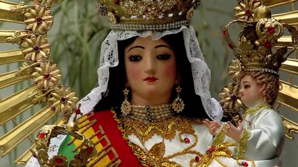 Quillacollo Cochabamba Bolivia 2019 Virgin Urkupia Seringkali Spelled Urkupina Madonna — Stok Video
