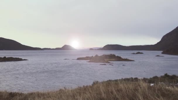 阿根廷Bahia Lapataia的Tierra Del Fuego国家公园 放大镜头放大镜头 — 图库视频影像