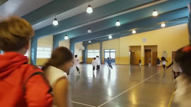 Buenos Aires Argentine 2019 Etudiants Dans Aire Jeux Une École — Video