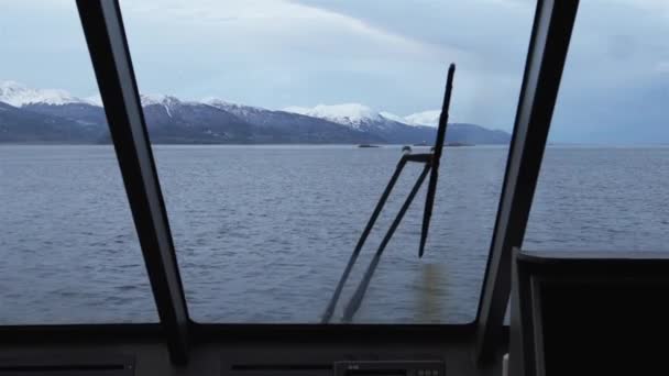 Ushuaia Provincie Tierra Del Fuego Argentinië 2019 Toeristische Cruise Het — Stockvideo