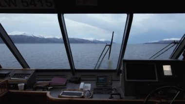 Ushuaia, Tierra del Fuego Eyaleti / Arjantin - 09 09: 2019: Beagle Channel 'da Turist Seyahati. 