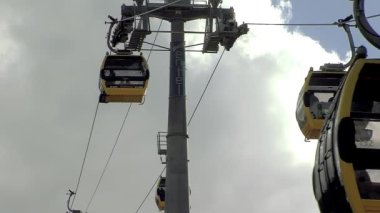 El Alto / Bolivya - Mayıs 2019: Mi Teleferico Cable Car Connecting La Paz ve El Alto, Bolivya, Güney Amerika.  