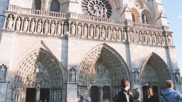 Cattedrale Notre Dame Parigi Francia Circa 2019 Fire — Video Stock