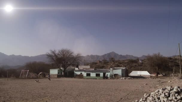 Escola Montanha Remota Região Altiplano Argentina — Vídeo de Stock